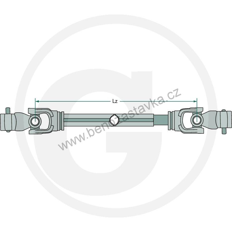 Kardan - kloubová hřídel Lz 1210 - F 23, profil G5/G6