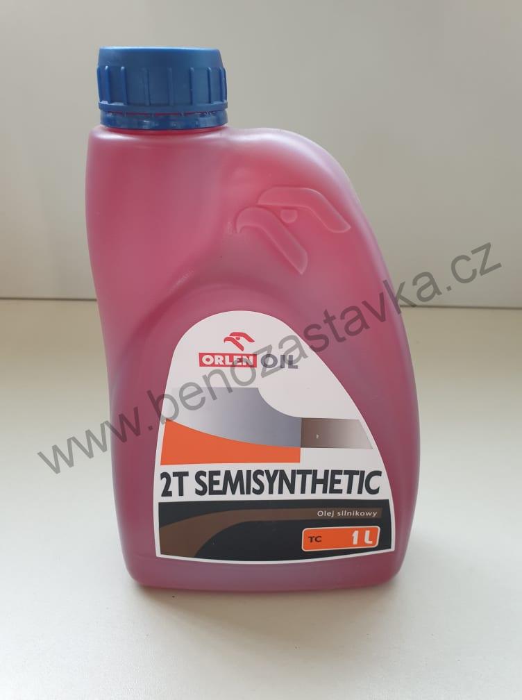 1Litr - Semisyntetický olej - 2T GARDEN SEMISYNTETIC - TC, červený
