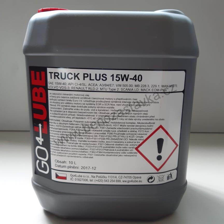 10Litrů - Minerální motorový olej - TRUCK PLUS 15W-40, CI-4/SL