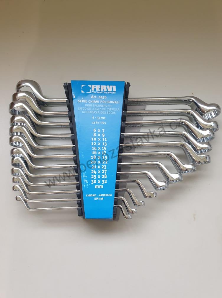 Sada vyhnutých klíčů DIN 838/leštěné - 6^32 mm - FERVI