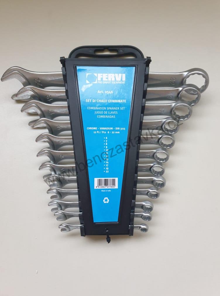 Sada očkoplochých klíčů/leštěné - 6^22 mm - FERVI