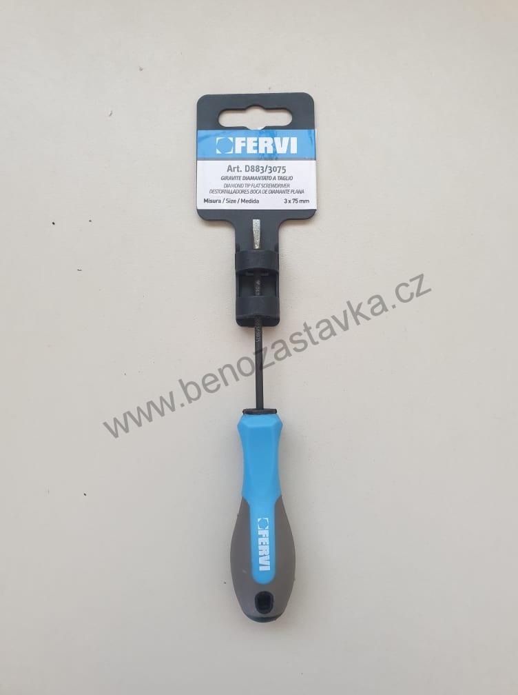 Šroubovák plochý elektrikářský - DIA hrot - 3x75 mm - FERVI