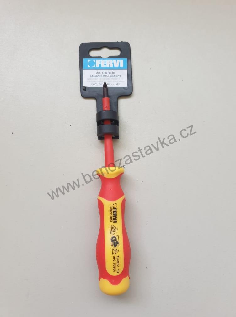 Křížový šroubovák, izolovaný - 1000V - PH1x4,5x80 mm - FERVI