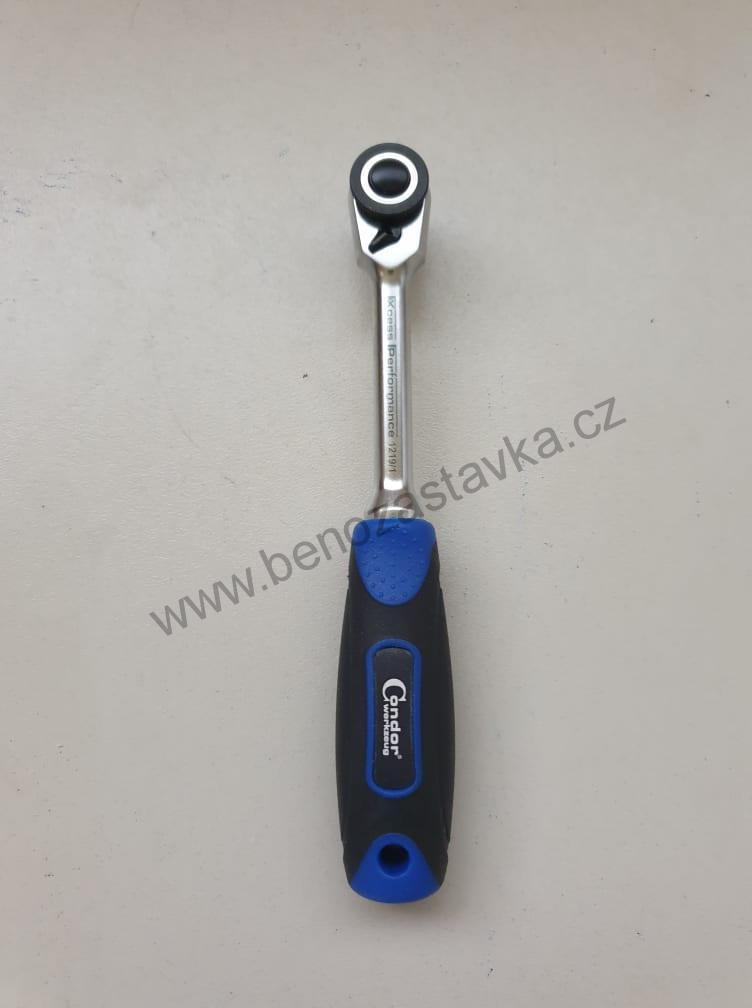 Ráčna ergonomická s otočným kolečkem 1/4" 72 zubů - CONDOR