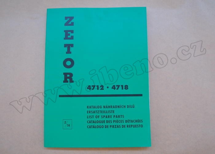 Katalog náhradních dílů Zetor 4712 4718