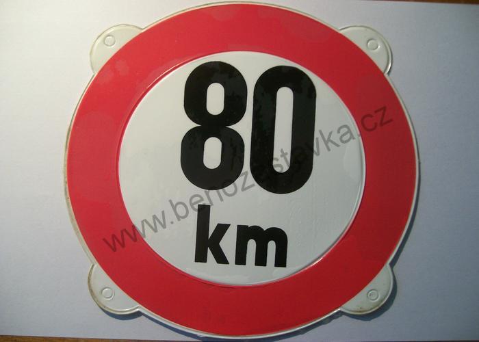 Cedulka rychlost plastová 80 Km/h