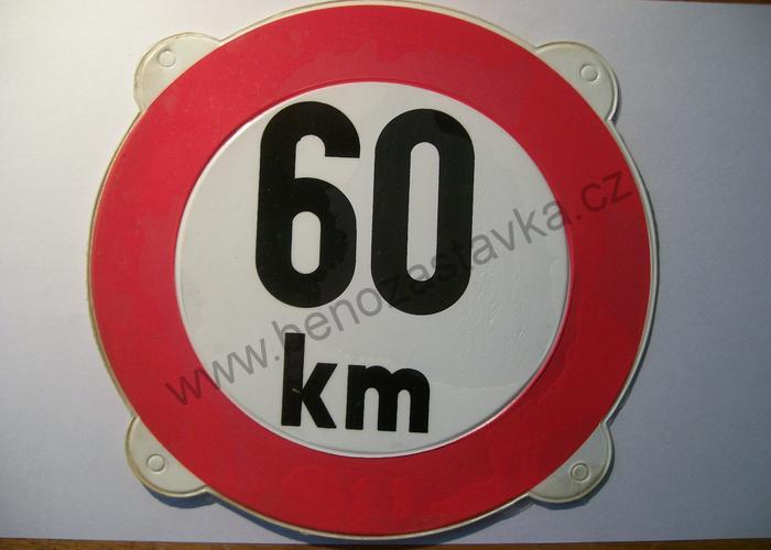 Cedulka rychlost plastová 60 Km/h