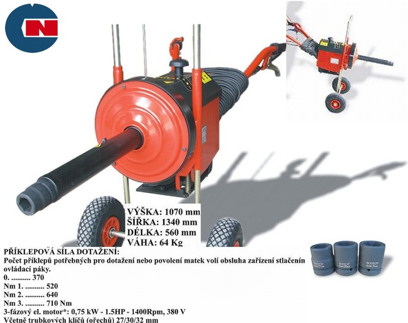 Elektrický povolovák/utahovák matic nákladních vozů 0,75 kW - MAXIM 1\"