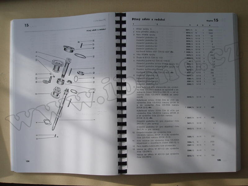 Katalog náhradních dílů Zetor 25  A/K