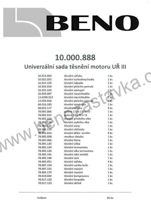 Univerzální sada těsnění motoru - Zetor Proxima, Forterra