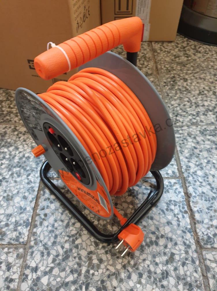 Prodlužovací PVC kabel na bubnu s vypínačem - 4 zásuvky, 25m, 1,5mm2