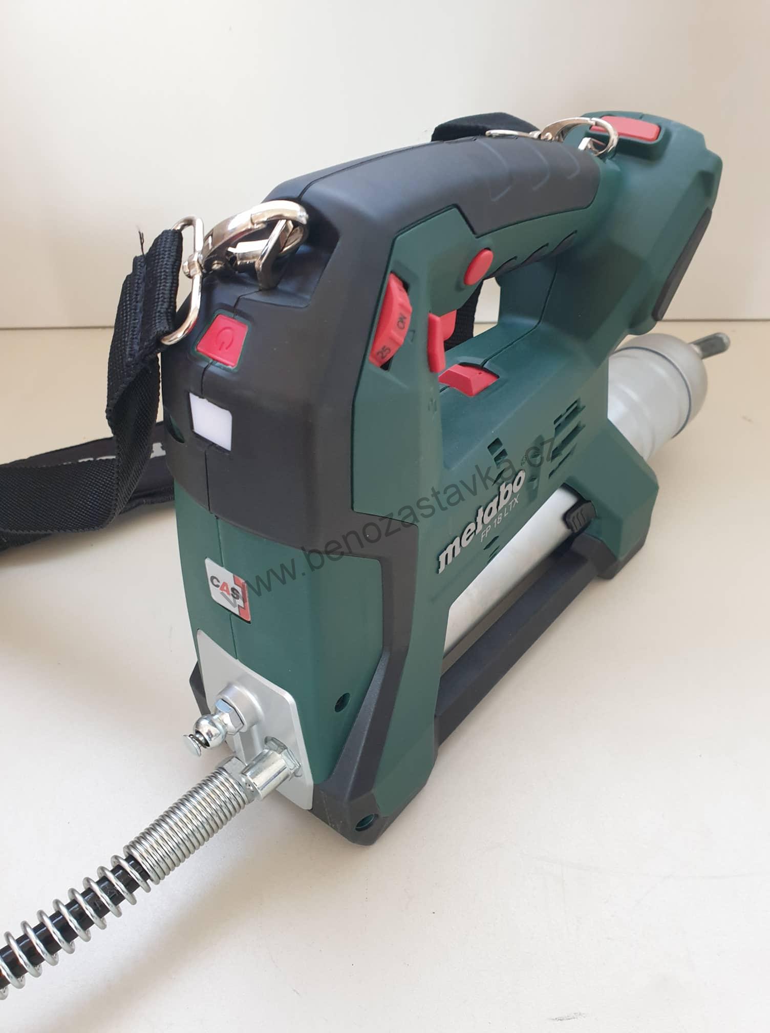 SET Aku-mazací lis FP 18 LTX, maznice + 10 ks kartuší - METABO
