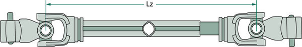 Kardan - Kloubová hřídel - 860mm - 6 zubů - citrón/standard
