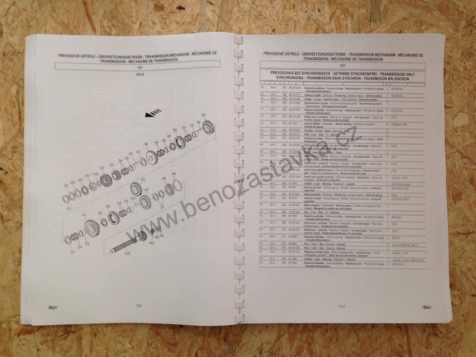 Katalog náhradních dílů Zetor Forterra 95 105 115 125 135 model 2010