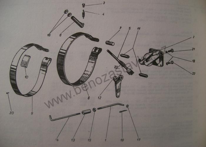 Pás ruční brzdy - Zetor 2011 3011 4011 4712 4718