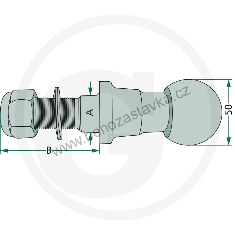 Koule závěsu 50x22x1,5 / KP 50
