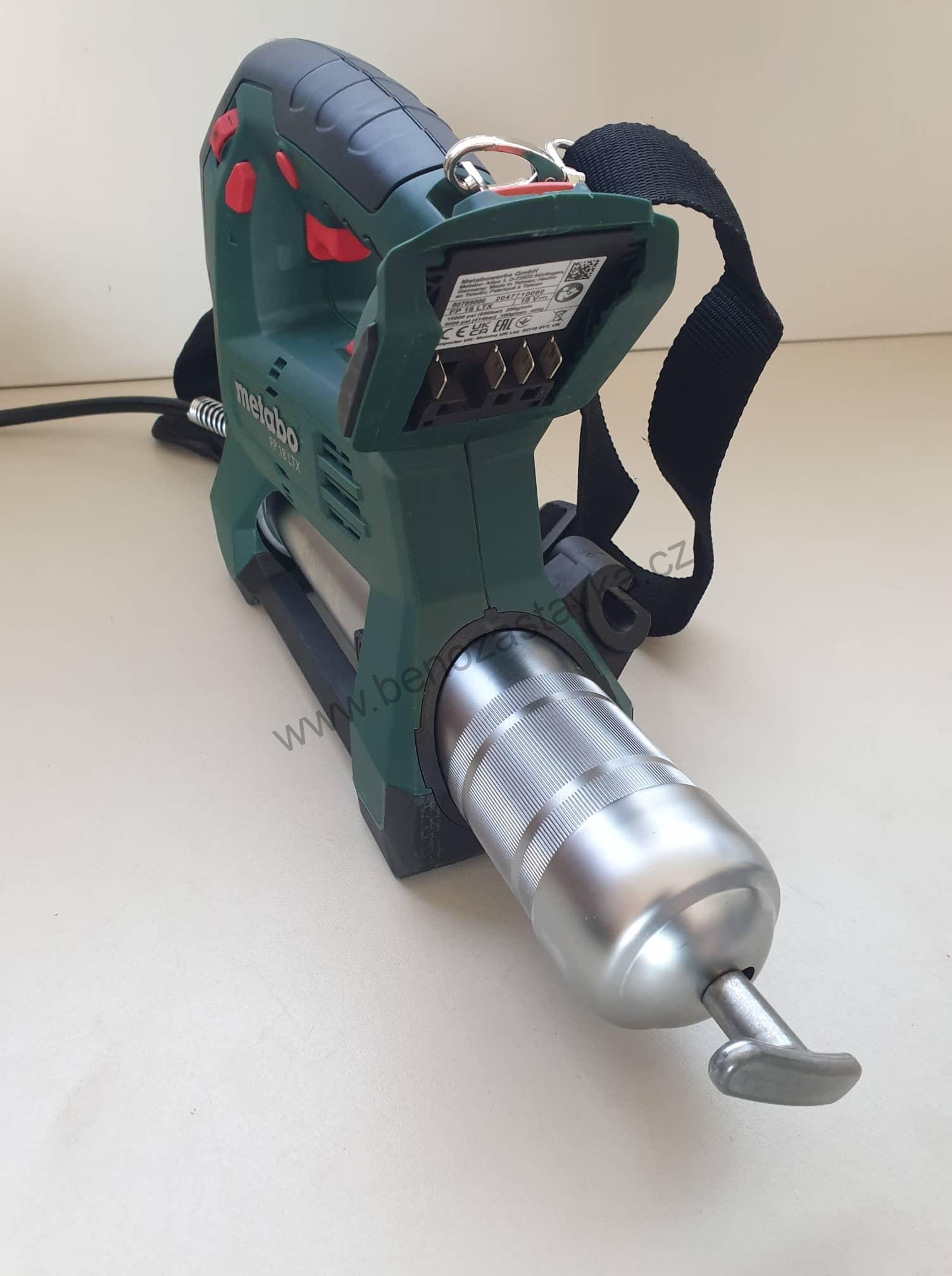 SET Aku-mazací lis FP 18 LTX, maznice + 10 ks kartuší - METABO