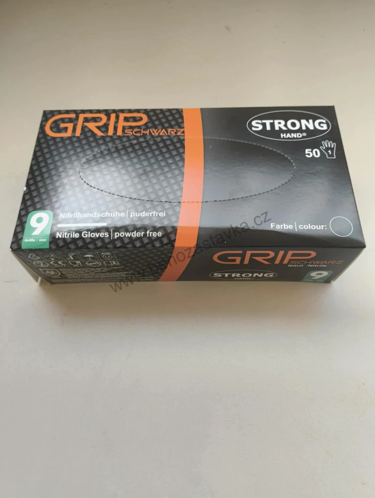 Jednorázové rukavice - SCHWARZ GRIP - vel. S - Nitrilové - 50ks