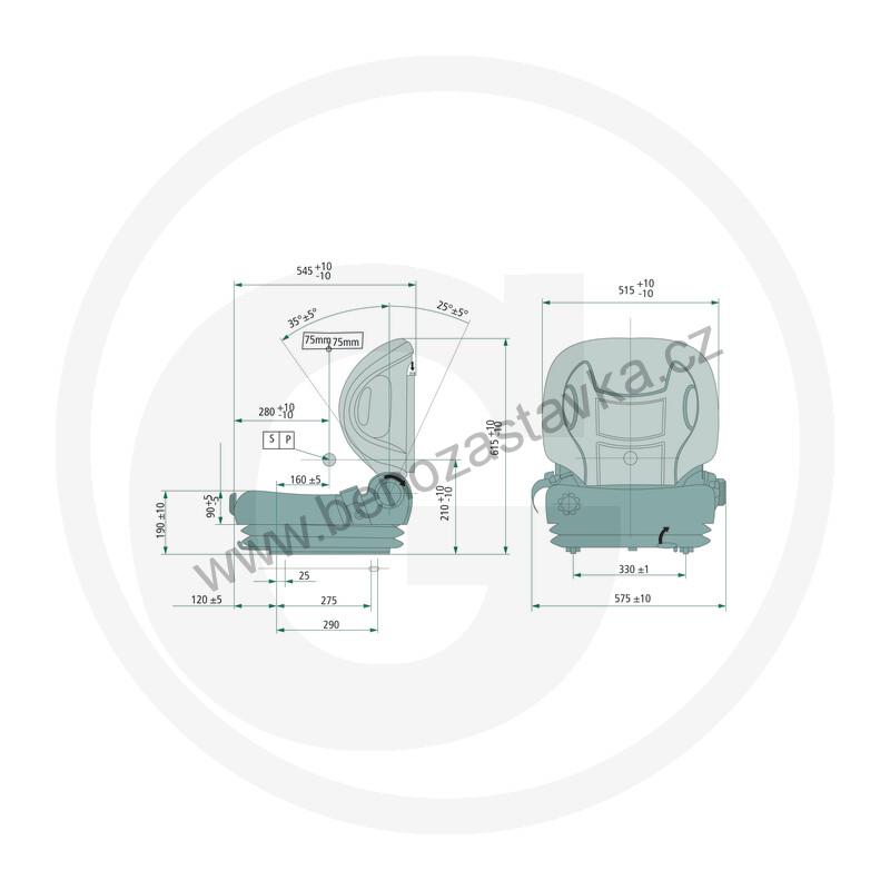 Sedák GSM 20 PVC GRANIT