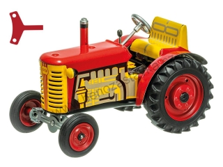 Plechový model traktor ZETOR červený - kovové disky - KOVAPCZ