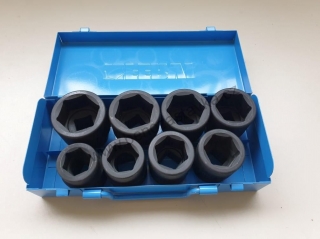 Sada kovaných hlavic 3/4", 8ks, 26-38mm - FERVI
