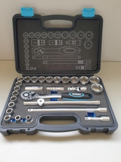 Sada palcových hlavic 1/2", 27ks, 5/16"-1-1/8" - FERVI