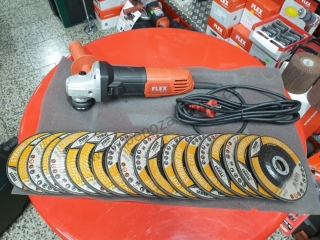 Úhlová bruska L810 125mm + 20 kusů řezných kotoučů - FLEX